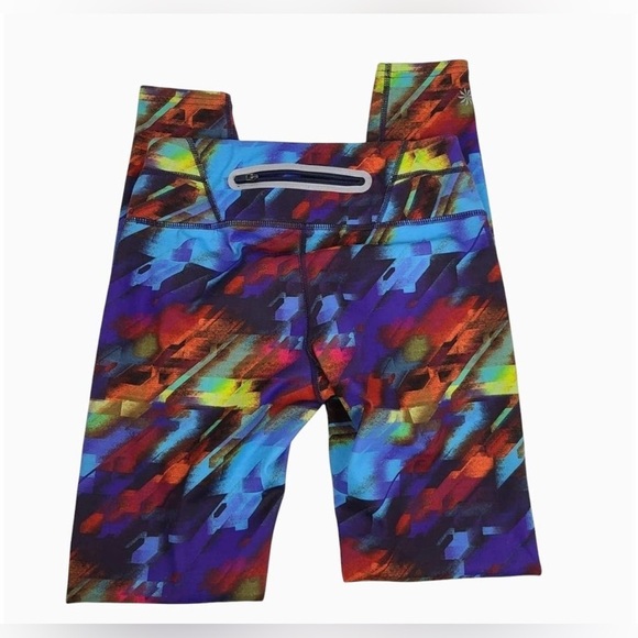 Athleta Colorburst Sonar Compression Leggings UPF 50+ Wicking Multicolor XXS - Picture 3 of 9